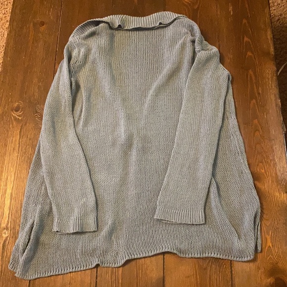 Wooden Ships Knit Tie Front Light Blue Cardigan - Picture 7 of 11